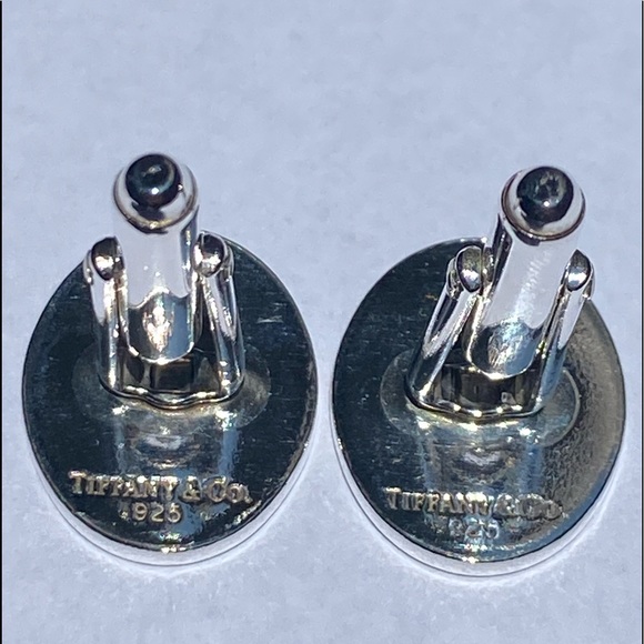 AUTH Tiffany & Co Engine-turned Oval cuff links - Picture 8 of 15